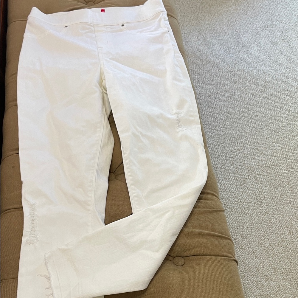 SPANX White Skinny Jeans for Women - Clean White Stretch Denim